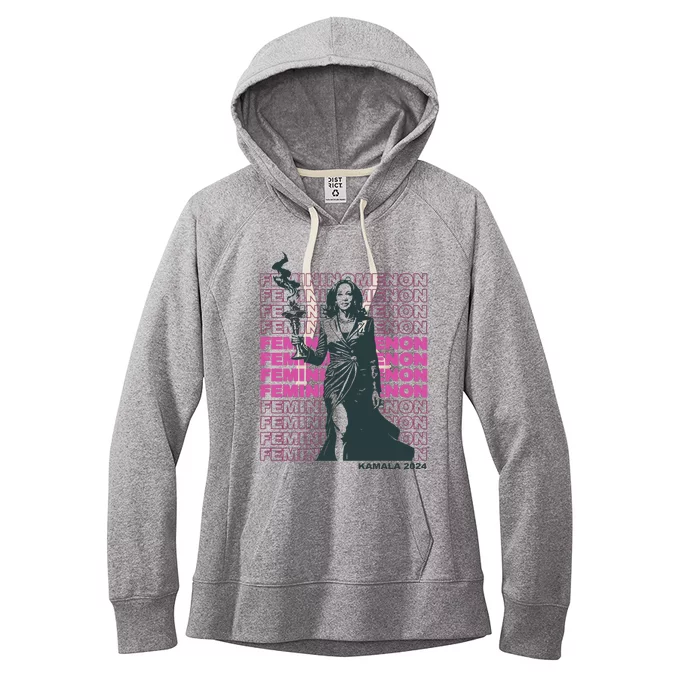 Femininomenon Kamala Harris Colorful Text Women's Fleece Hoodie