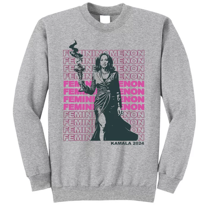 Femininomenon Kamala Harris Colorful Text Tall Sweatshirt