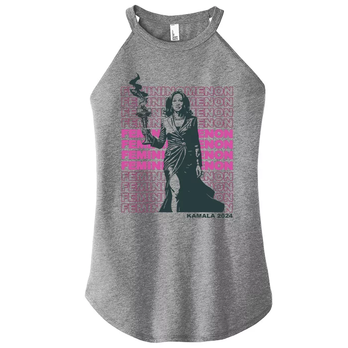 Femininomenon Kamala Harris Colorful Text Women’s Perfect Tri Rocker Tank