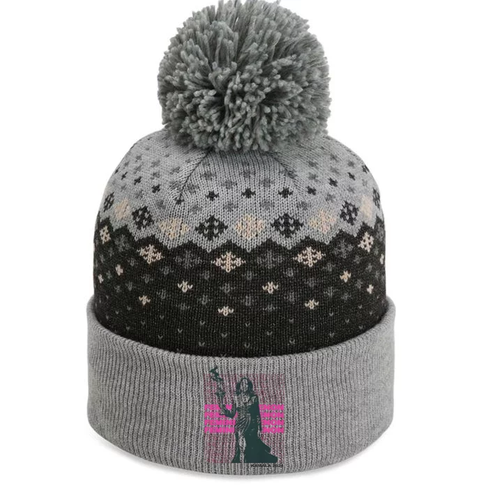 Femininomenon Kamala Harris 2024 The Baniff Cuffed Pom Beanie