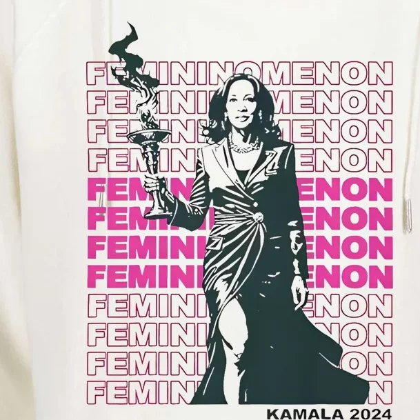 Femininomenon Kamala Harris 2024 Womens Funnel Neck Pullover Hood