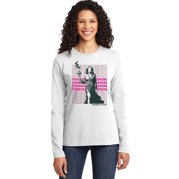 Femininomenon Kamala Harris 2024 Ladies Long Sleeve Shirt