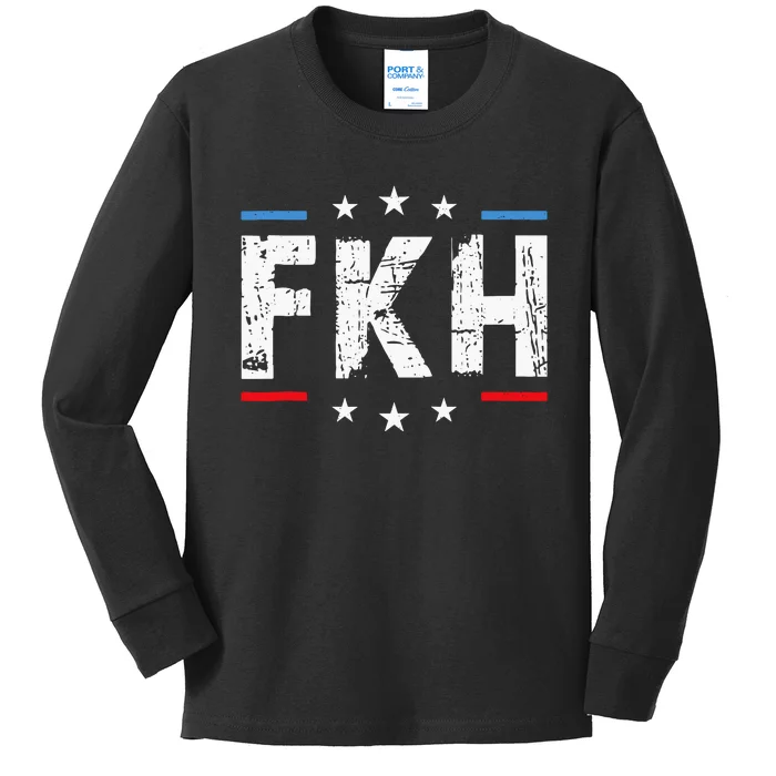 Foxtrot Kilo Hotel Fkh Funny Kamala Kids Long Sleeve Shirt