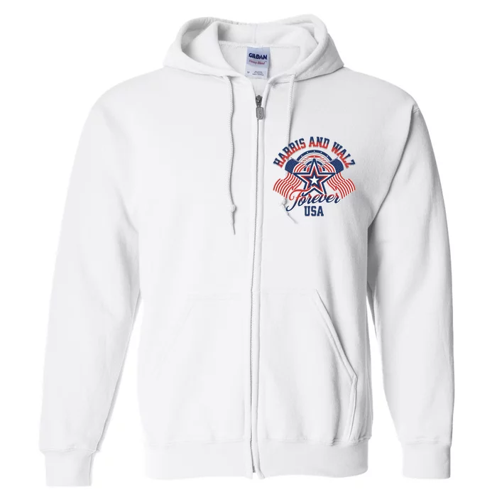 Forever Kamala Harris Tim Walz Waltz Full Zip Hoodie