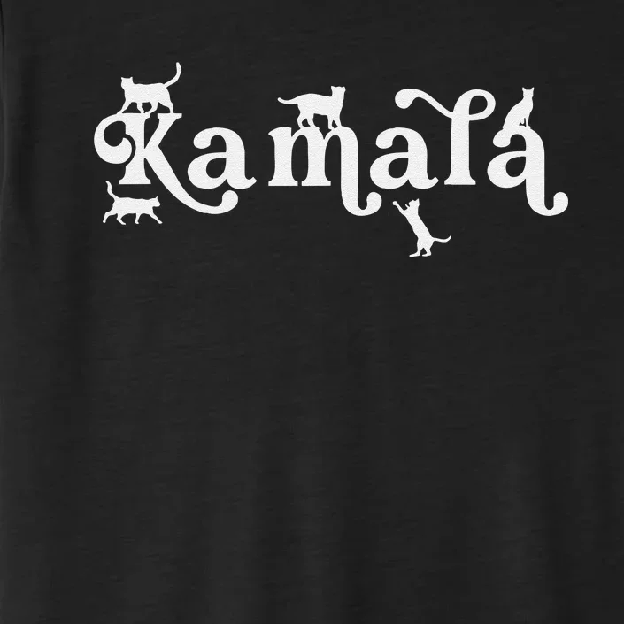 Funny Kamala Harris Cat Lettering ChromaSoft Performance T-Shirt