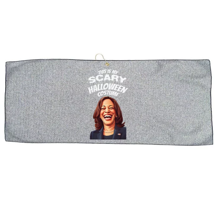 Funny Kamala Harris Scary Halloween Gag President Costume Large Microfiber Waffle Golf Towel