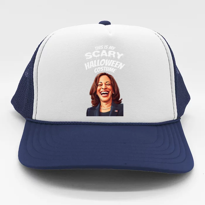 Funny Kamala Harris Scary Halloween Gag President Costume Trucker Hat