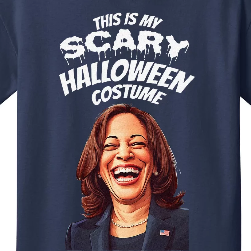 Funny Kamala Harris Scary Halloween Gag President Costume Kids T-Shirt