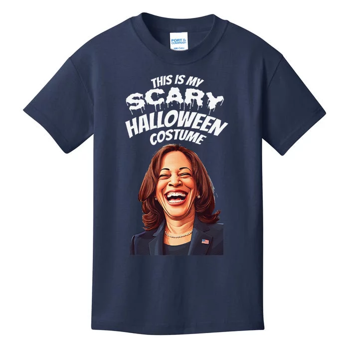 Funny Kamala Harris Scary Halloween Gag President Costume Kids T-Shirt