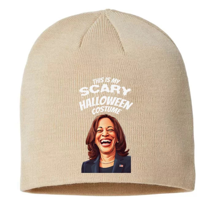 Funny Kamala Harris Scary Halloween Gag President Costume 8 1/2in Sustainable Knit Beanie