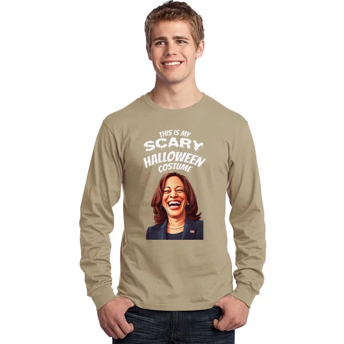 Funny Kamala Harris Scary Halloween Gag President Costume Tall Long Sleeve T-Shirt