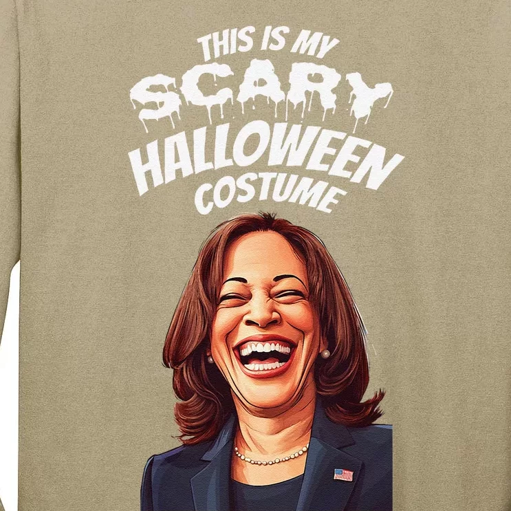 Funny Kamala Harris Scary Halloween Gag President Costume Tall Long Sleeve T-Shirt