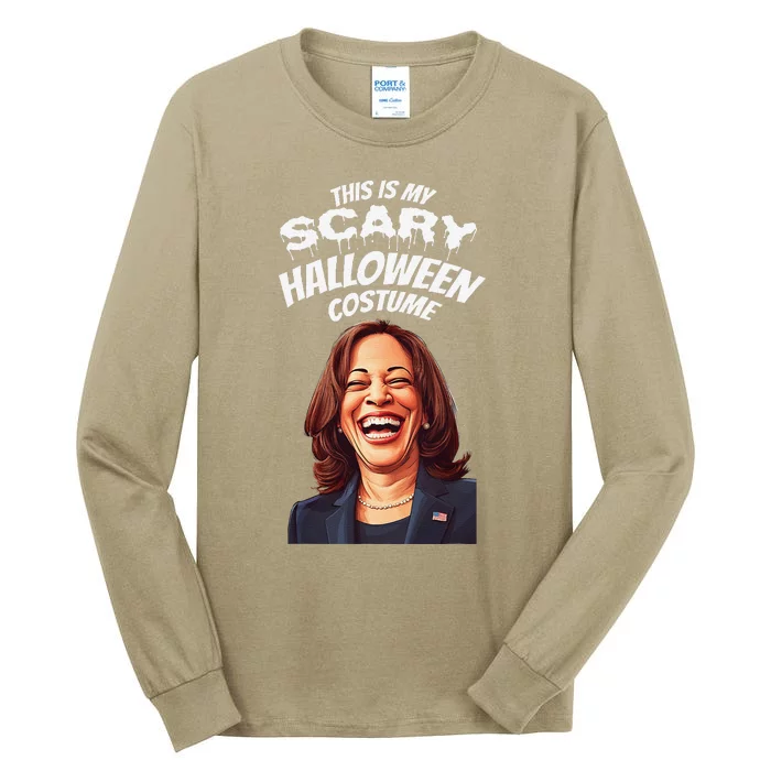 Funny Kamala Harris Scary Halloween Gag President Costume Tall Long Sleeve T-Shirt