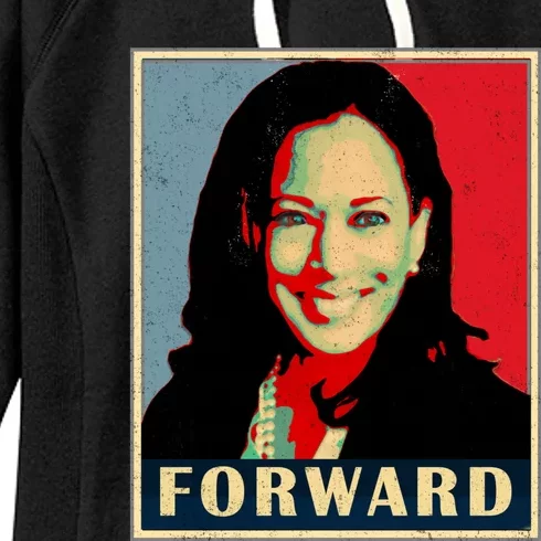 Forward Kamala Harris 2024 Retro Art For Harris Fans Cute Gift Women's Fleece Hoodie