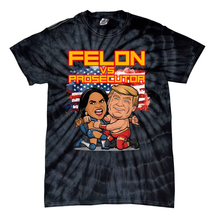 Funny Kamala Harris Vs Trump Comic Battle For Usa Tie-Dye T-Shirt