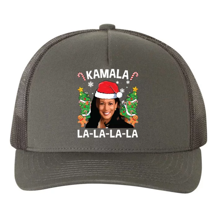 Funny Kamala Harris 2024 Christmas Comma La Xmas Yupoong Adult 5-Panel Trucker Hat