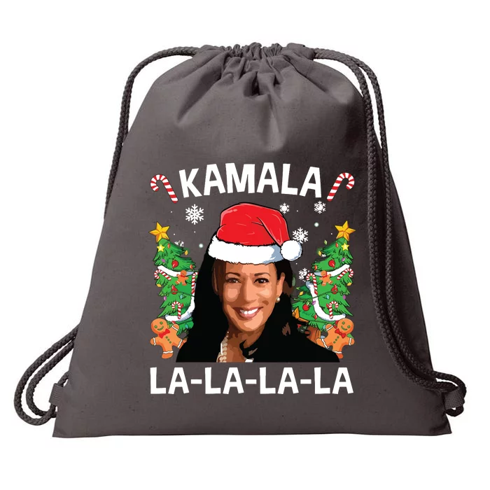 Funny Kamala Harris 2024 Christmas Comma La Xmas Drawstring Bag