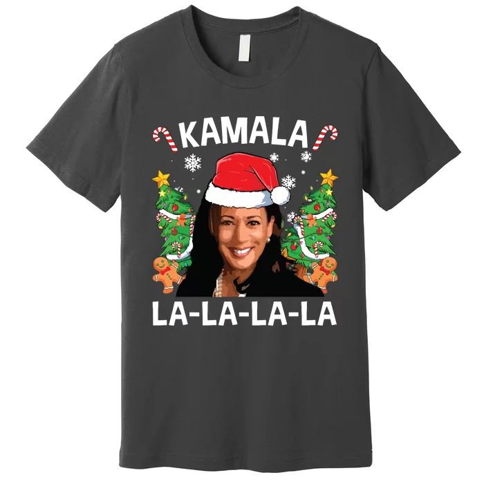 Funny Kamala Harris 2024 Christmas Comma La Xmas Premium T-Shirt