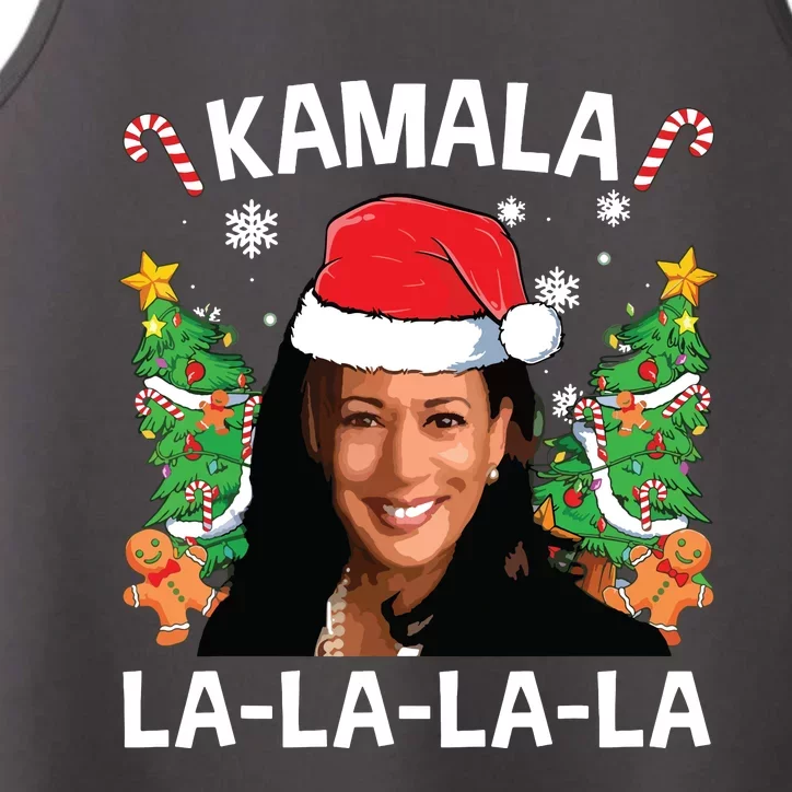 Funny Kamala Harris 2024 Christmas Comma La Xmas Performance Tank