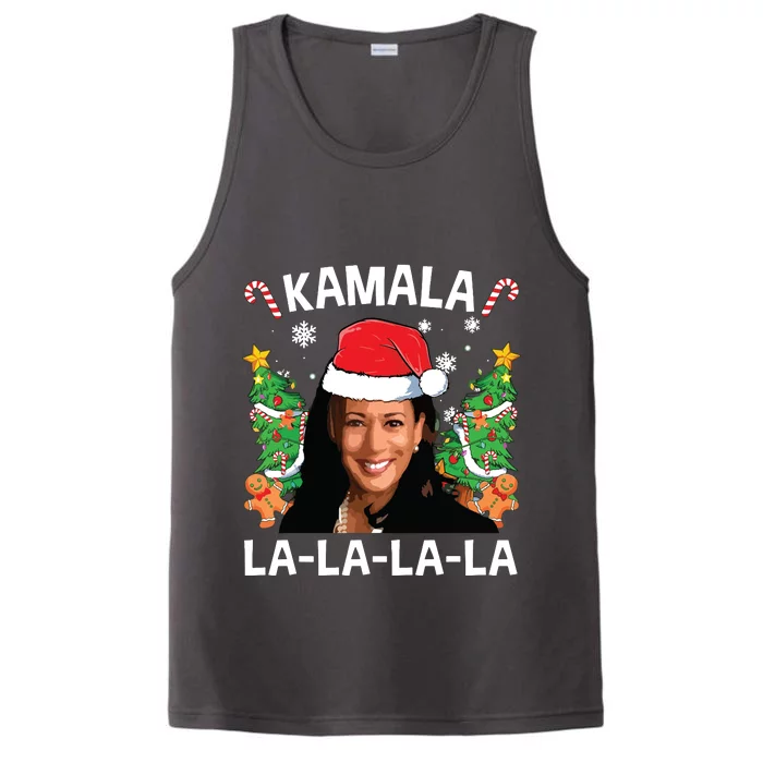 Funny Kamala Harris 2024 Christmas Comma La Xmas Performance Tank