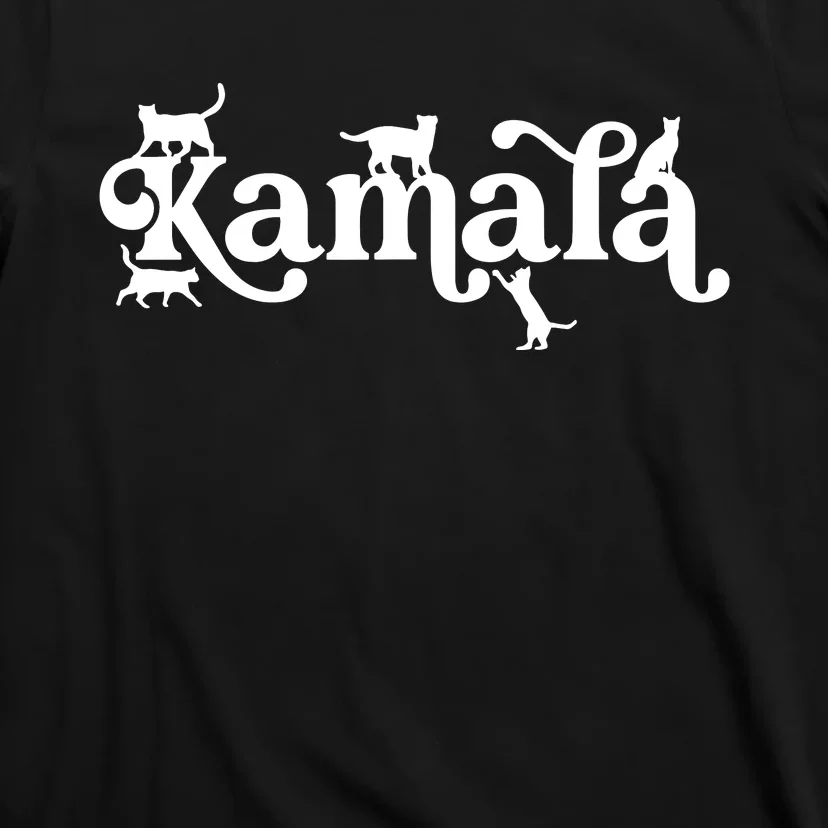 Funny Kamala Harris Cat Lettering T-Shirt