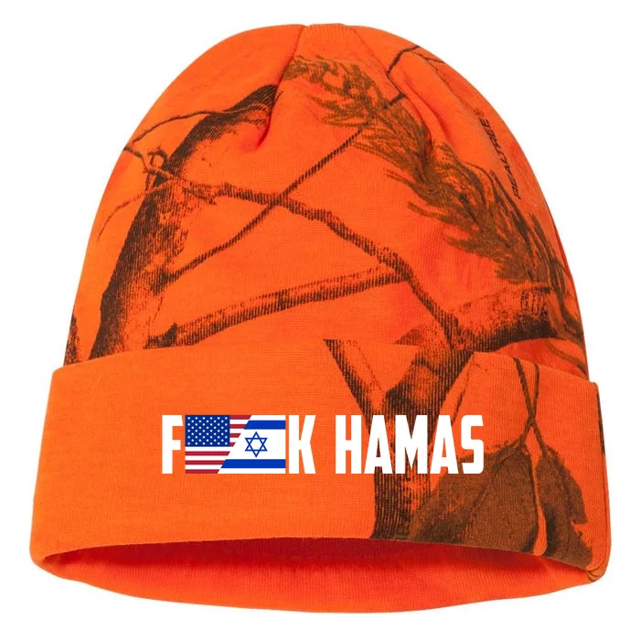 F K Hamas Pray For Israel Strong Usa And Israel Flag Kati - 12in Camo Beanie