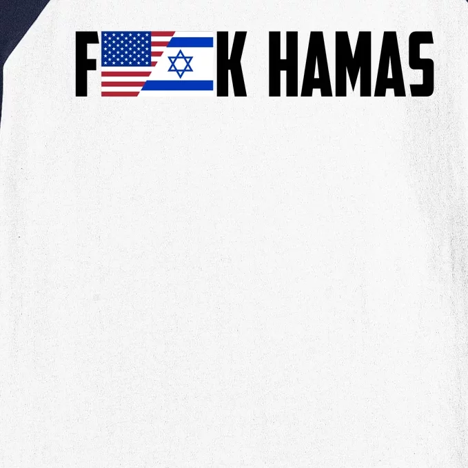 F K Hamas Pray For Israel Strong Usa And Israel Flag Baseball Sleeve Shirt