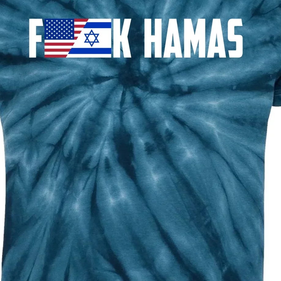 F K Hamas Pray For Israel Strong Usa And Israel Flag Kids Tie-Dye T-Shirt