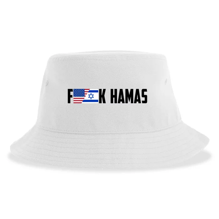 F K Hamas Pray For Israel Strong Usa And Israel Flag Sustainable Bucket Hat