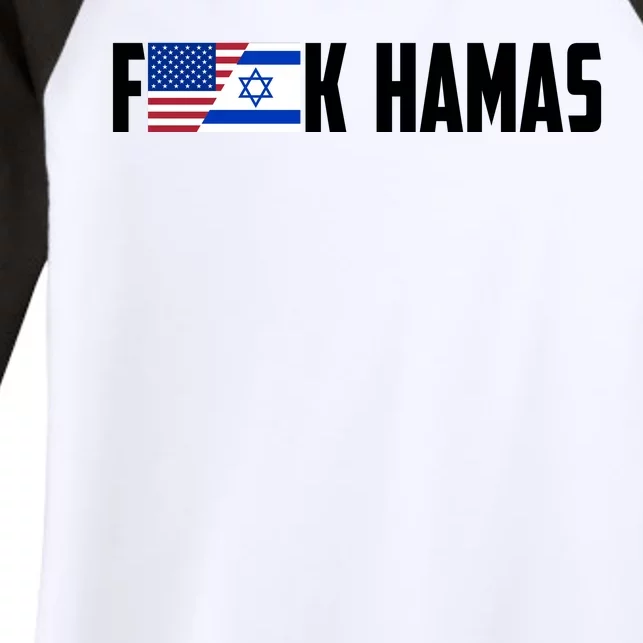 F K Hamas Pray For Israel Strong Usa And Israel Flag Women's Tri-Blend 3/4-Sleeve Raglan Shirt