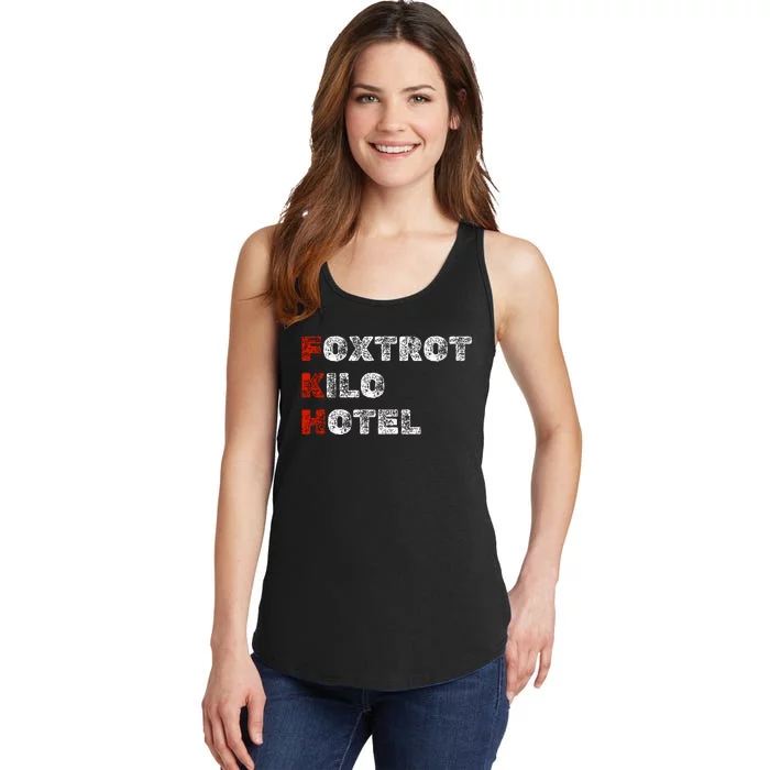 Foxtrot Kilo Hotel Fkh Ladies Essential Tank