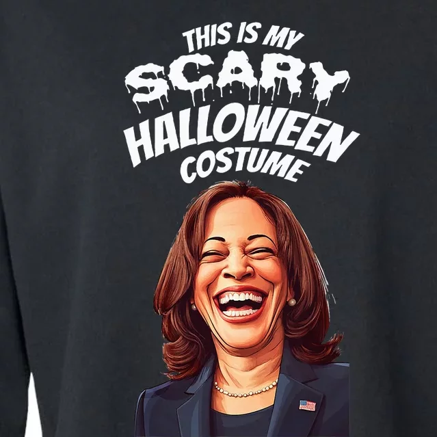 Funny Kamala Harris Scary Halloween Gag President Costume Cropped Pullover Crew