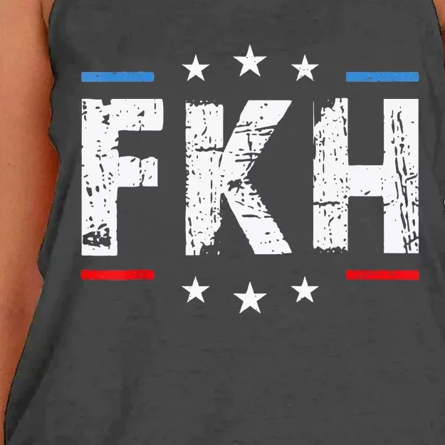 Foxtrot Kilo Hotel Fkh Funny Kamala Women's Knotted Racerback Tank