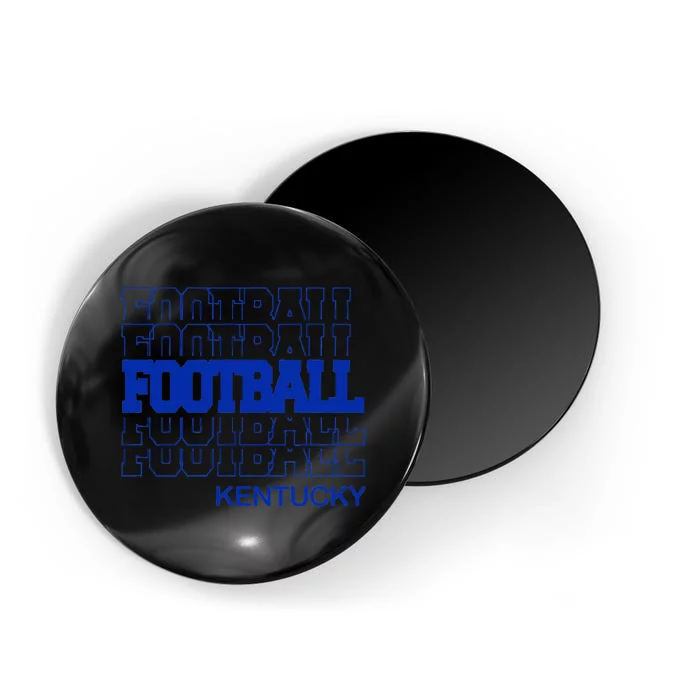 Football Kentucky In Modern Stacked Lettering Magnet