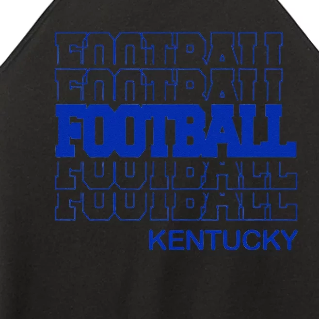 Football Kentucky In Modern Stacked Lettering Women’s Perfect Tri Rocker Tank