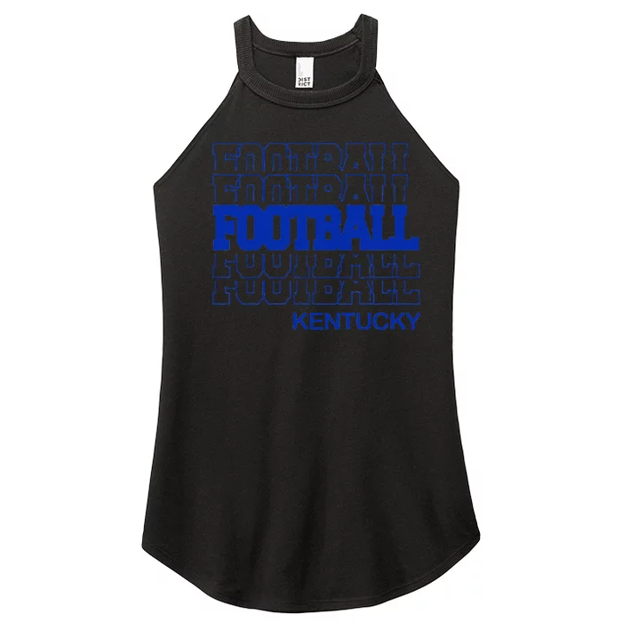 Football Kentucky In Modern Stacked Lettering Women’s Perfect Tri Rocker Tank