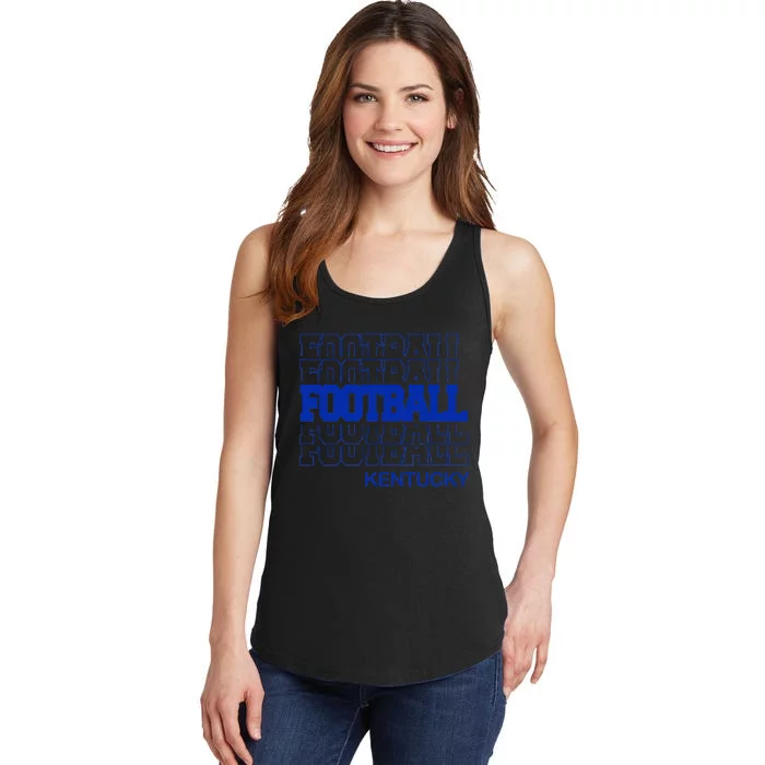 Football Kentucky In Modern Stacked Lettering Ladies Essential Tank