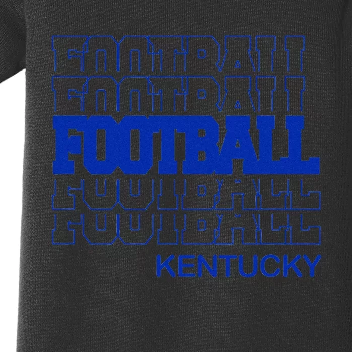 Football Kentucky In Modern Stacked Lettering Baby Bodysuit