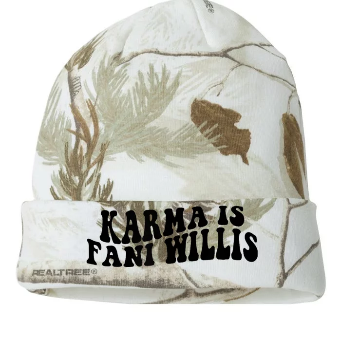 Funny Karma Is Fani Willis Kati - 12in Camo Beanie