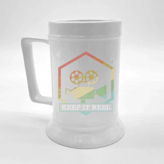 Funny Keep It Real Filmmakers Film Lovers Gift Design Gift Front & Back Beer Stein