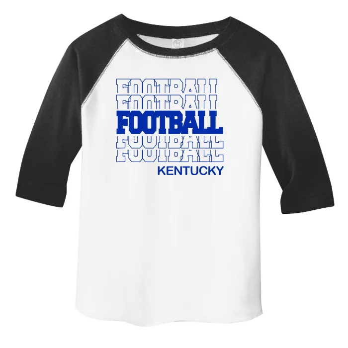 Football Kentucky In Modern Stacked Lettering Toddler Fine Jersey T-Shirt