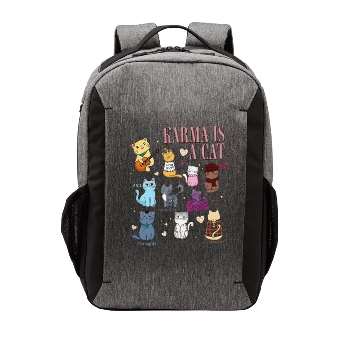 Funny Karma Is A Cat Funny Cat Music Concert Gift For Christmas Gifts Music Co Vector Backpack