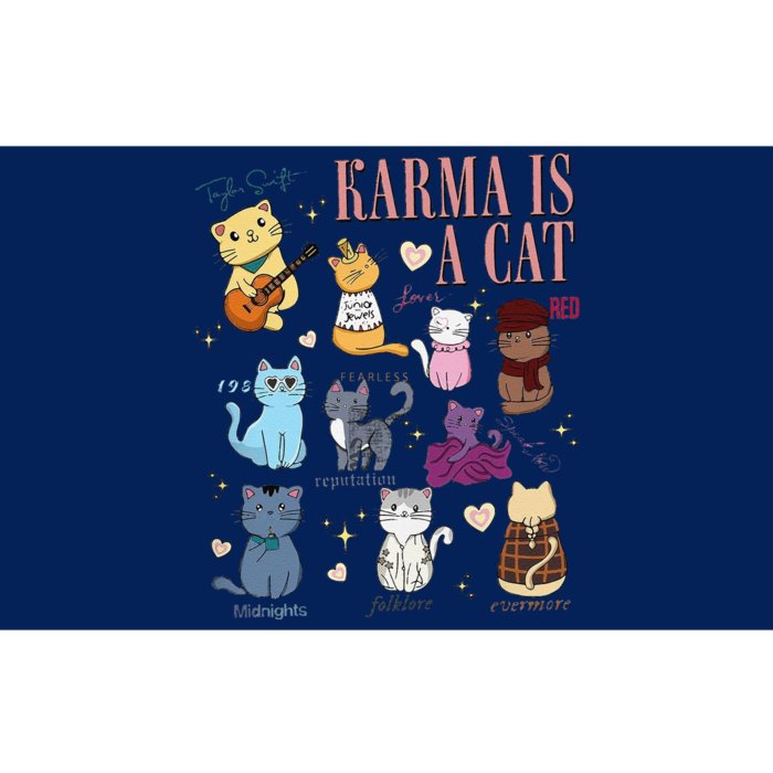 Funny Karma Is A Cat Funny Cat Music Concert Gift For Christmas Gifts Music Co Bumper Sticker