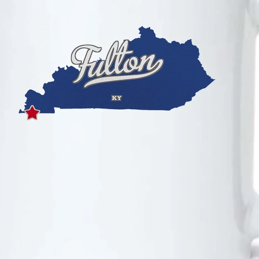 Fulton Kentucky Ky Map Black Color Changing Mug