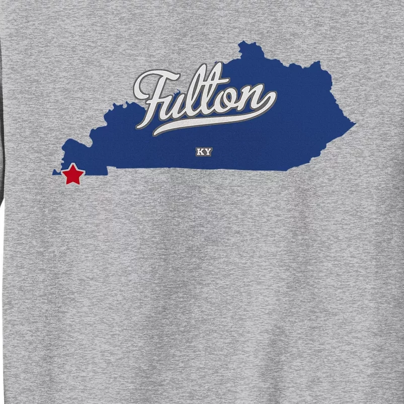 Fulton Kentucky Ky Map Tall Sweatshirt