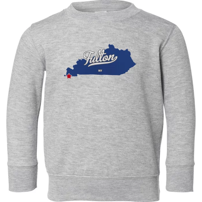 Fulton Kentucky Ky Map Toddler Sweatshirt