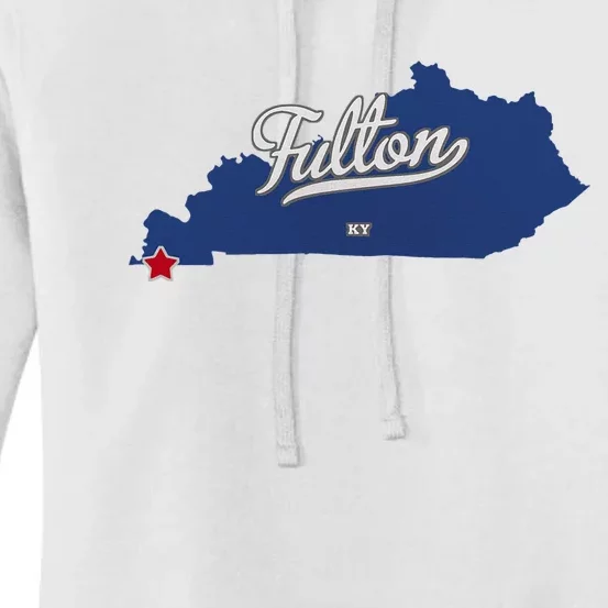 Fulton Kentucky Ky Map Women's Pullover Hoodie