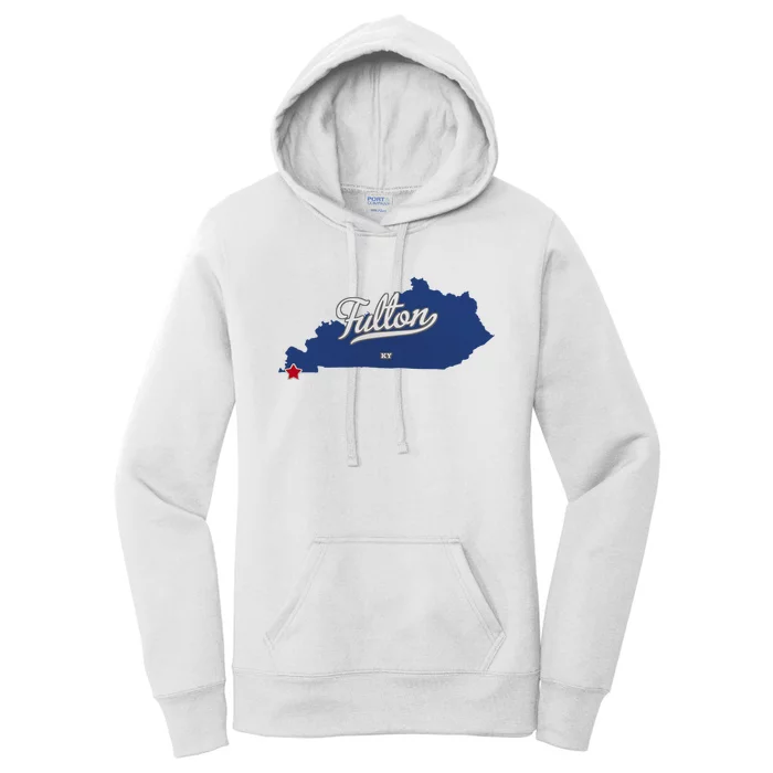 Fulton Kentucky Ky Map Women's Pullover Hoodie