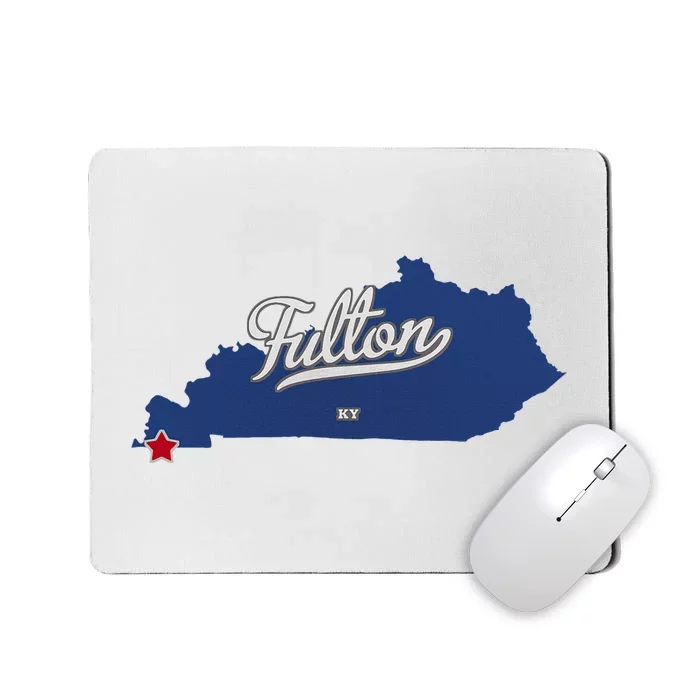 Fulton Kentucky Ky Map Mousepad