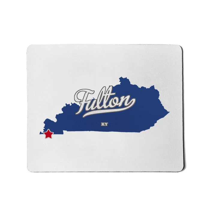 Fulton Kentucky Ky Map Mousepad